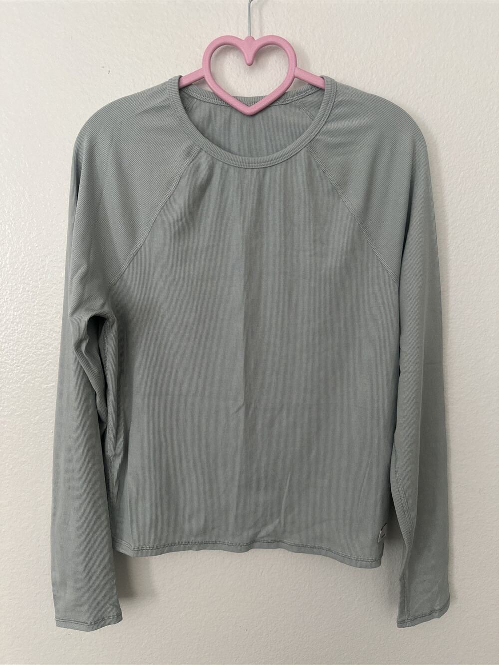 Vuori Women's Long Sleeve Pose Crew Blue Haze Ribbed Active Top VW1268 Small - Picture 1 of 6